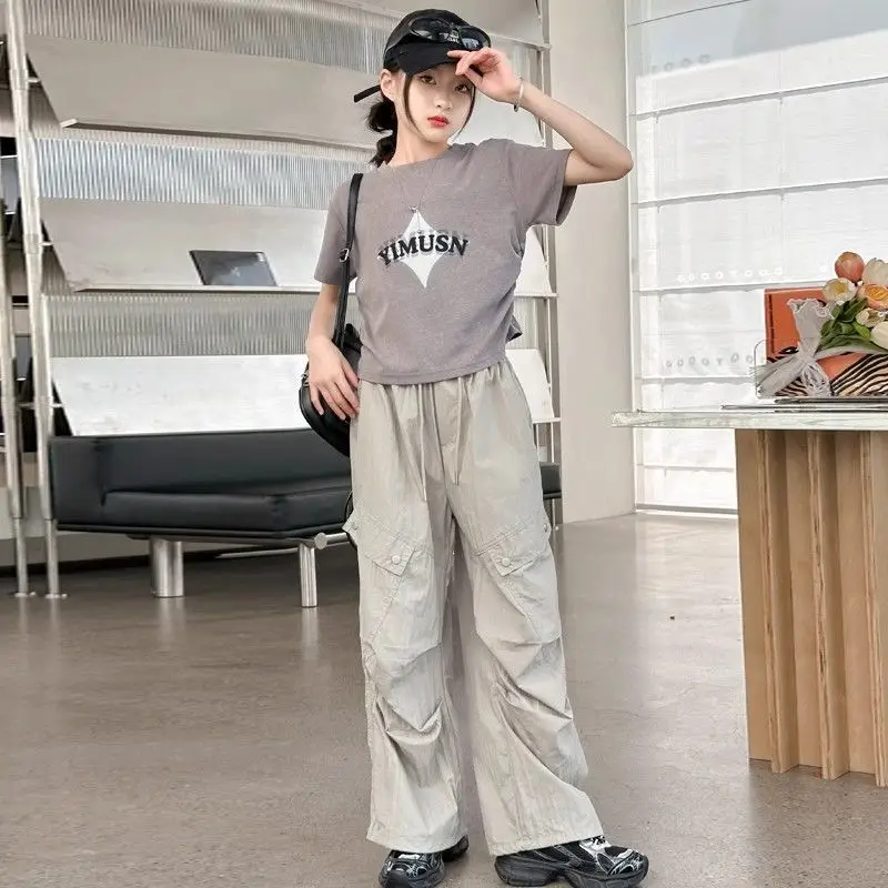 

Корейские ультра милые летние новые поступления для девочек, ультратонкие дышащие рабочие брюки, цельные модные брюки