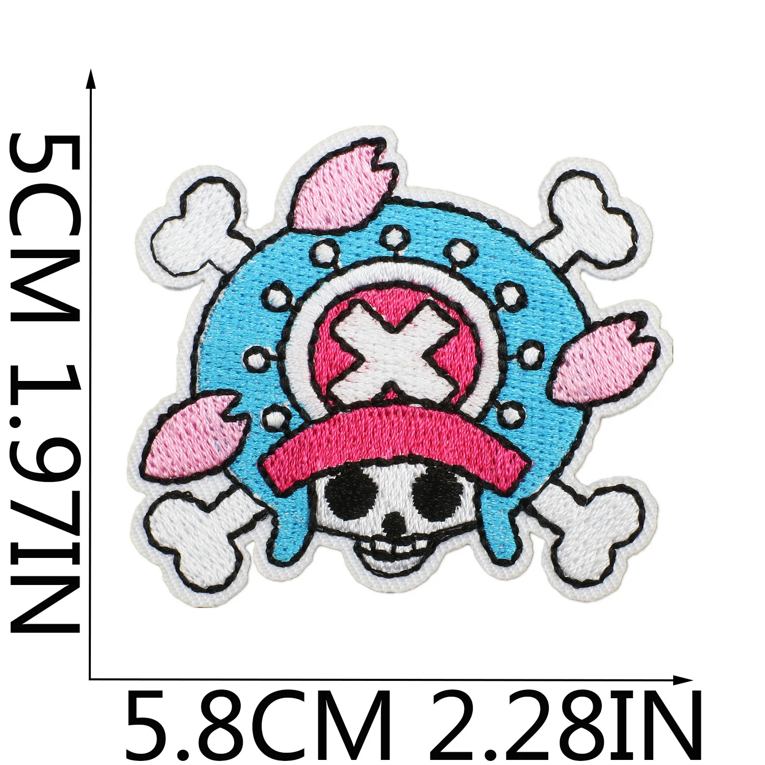 Neue One Piece Stickerei-Aufnäher Kawaii Anime-Figur Luffy für Kleidung Aufkleber für Jacke Cartoon-Dekor Hosen Tasche Kleidung Patch – Detail 21