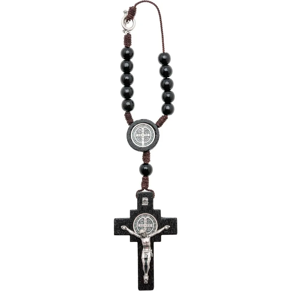 Prayer car rearview mirror rosary