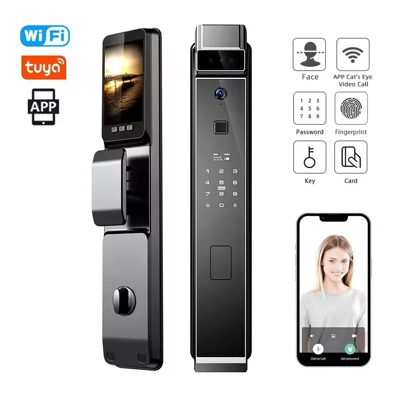 

Автоматический цифровой замок Smartier Cerradura Inteligente с паролем и Wi-Fi, дверной замок