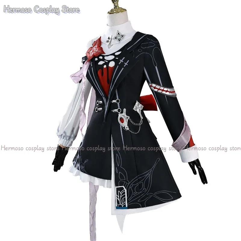 Evernight Cosplay Honkai: Star Rail 7 marzo Costume Parrucca Donna Cosplay Abito Abito Halloween Carnevale Festa Gioco di ruolo Outfit Regalo