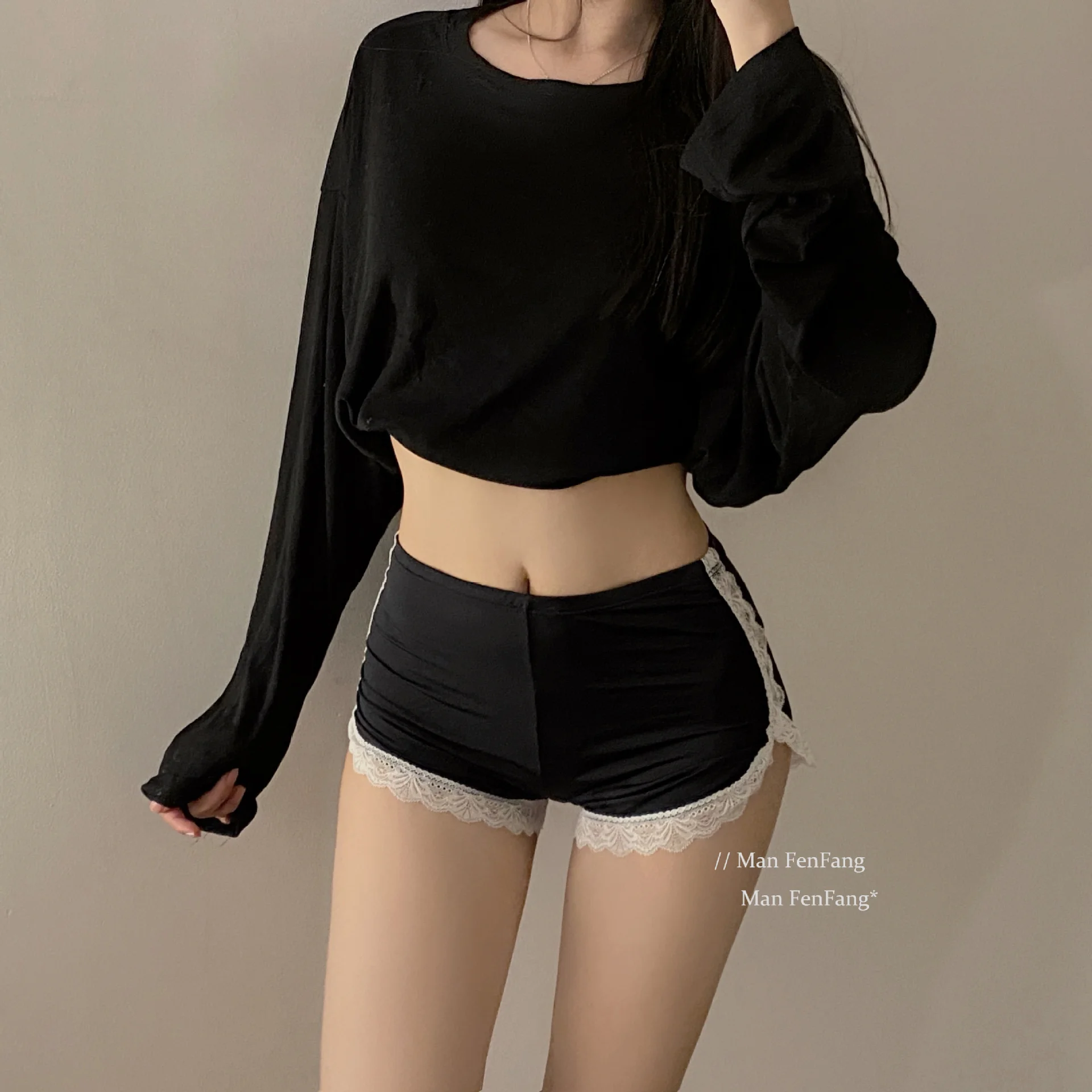 SP&CITY Summer Thin Lace Shorts Traceless Sexy Underwear Women Sports Seamless Briefs Fitness Hip Lifting Ice Silk Safety Pants