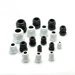 PG Series Waterproof Cable Gland Cable entry IP68 White Black Nylon Plastic Connector PG7/9/11/16 PG19/21/36/63 PG21/24/25/29