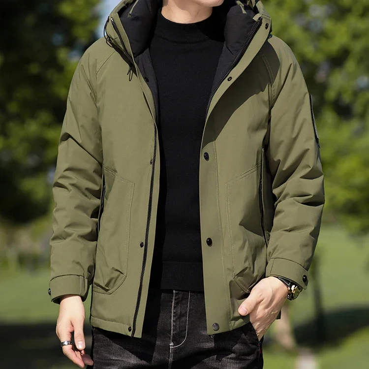 Designer Clothes Men Luxury Hooded Men's Winter Down Jacket Padded Waterproof Duck Down Padding Jackets for Men Male Coat