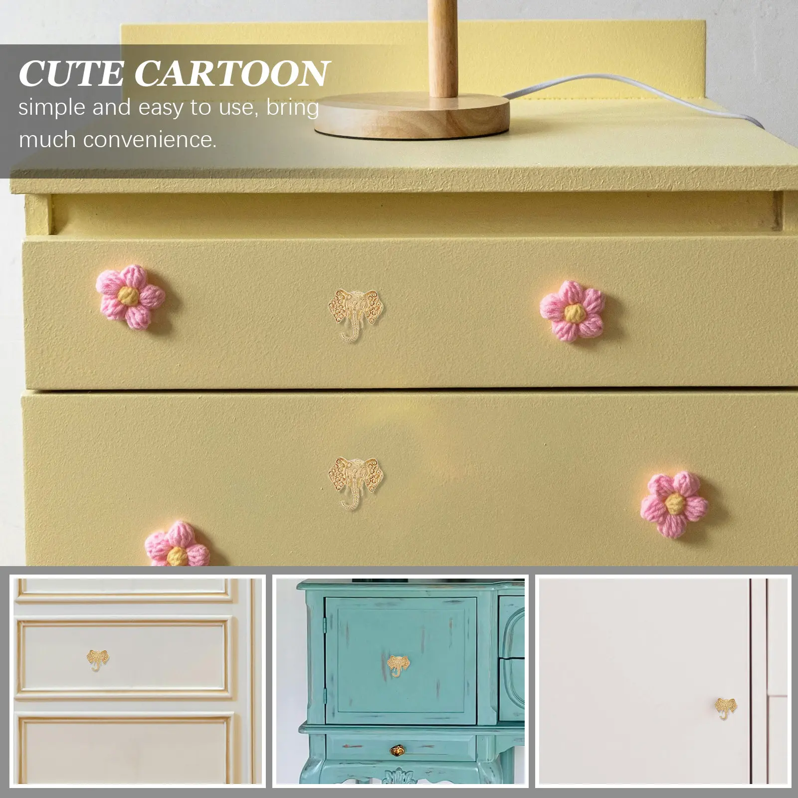 Elephant Shape Vintage Solid Brass Cabinet Knob Animal Drawer Pull Kitchen Dresser Wardrobe Cupboard Bathroom Vanity Closet