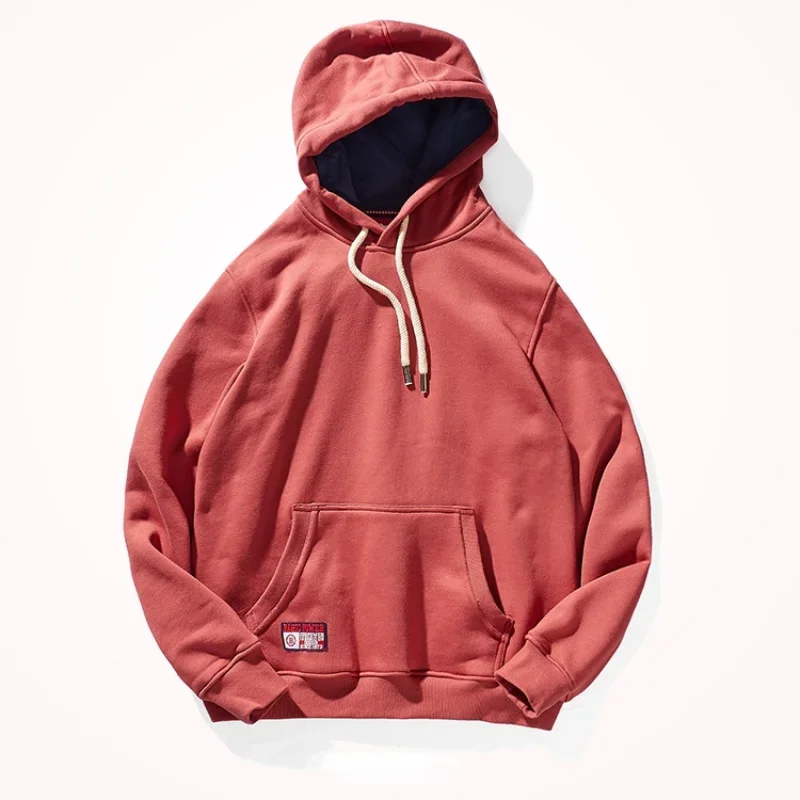 Hooded Pullover Men's Fashionable Solid Color Multi-Color Sports Top Loose Fleece Thick Coat Autumn and Winter Couple