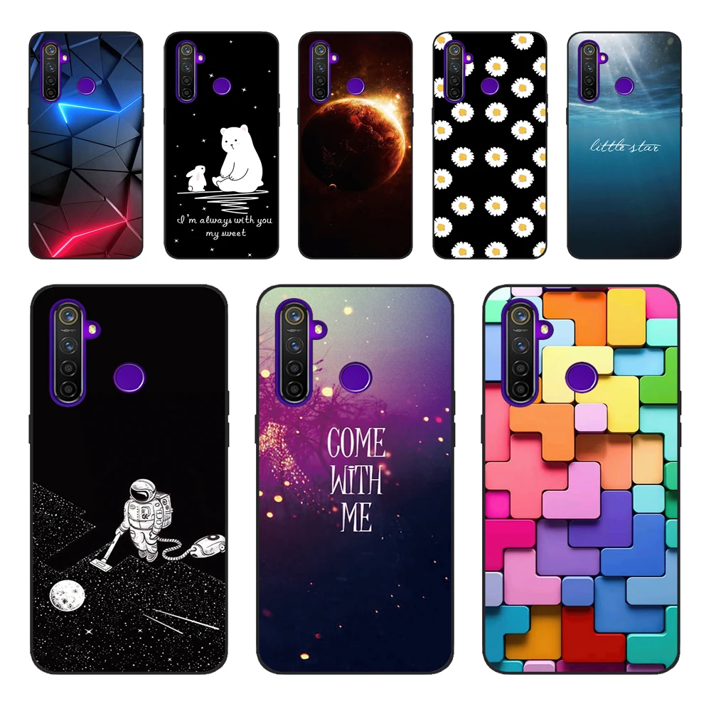 For Realme 5 Case RMX1927 Silicon Soft Phone Cover For OPPO Realme 5 Pro RMX1971 Realme5 5Pro TPU Back Coque Capa Funda