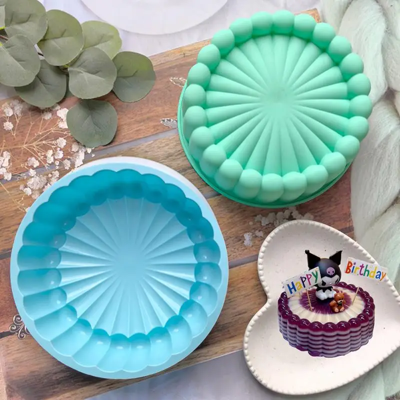 Large Sunflower Cake Silicone Mold Baking Tray Circular Chocolate Jelly Mould DIY Dessert Pudding Making Birthday Gift Bakeware view 3