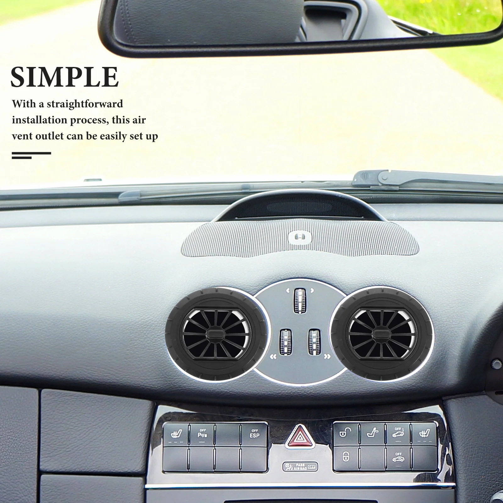 

Heated Air Outlet Black Abs Duct Degree Rotation Durable Plastic Car Rv Parking Heater Accessories Air Vent Louvered