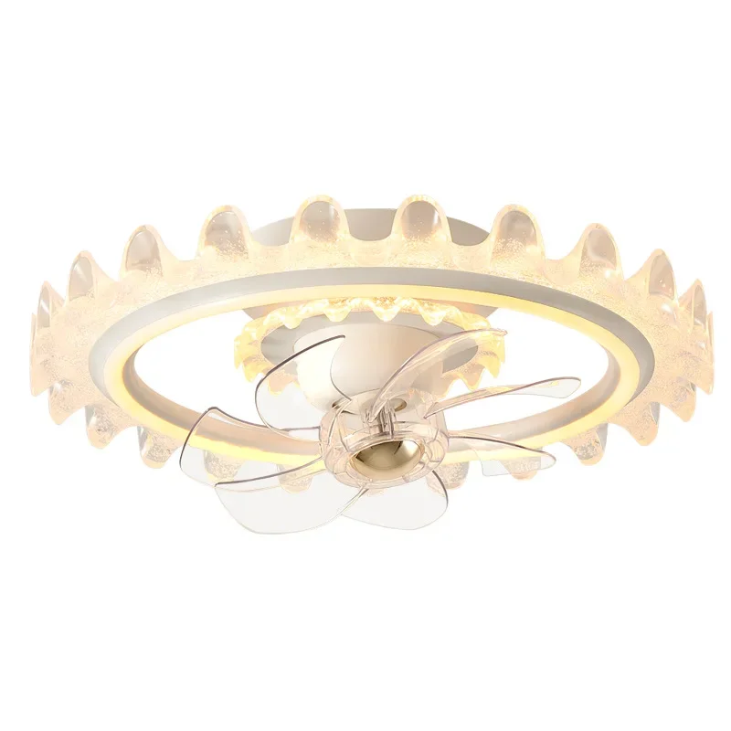 Bedroom fan light 360 degrees shaking head restaurant household ceiling simple crown electric fan ceiling fan