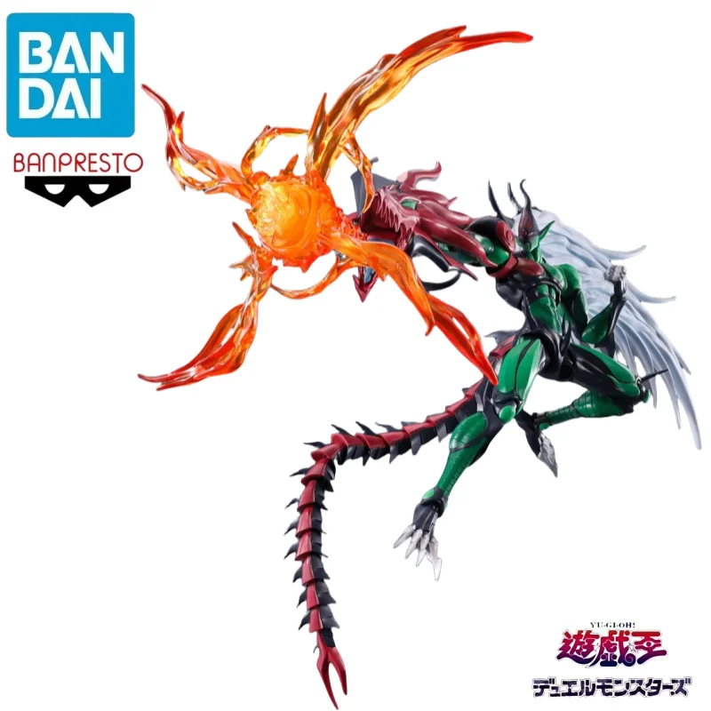 

Bandai In Stock Original Banpresto Yu-Gi-Oh Elemental Hero Flame Wingman Anime Characters Ornaments Collectible Garage Model