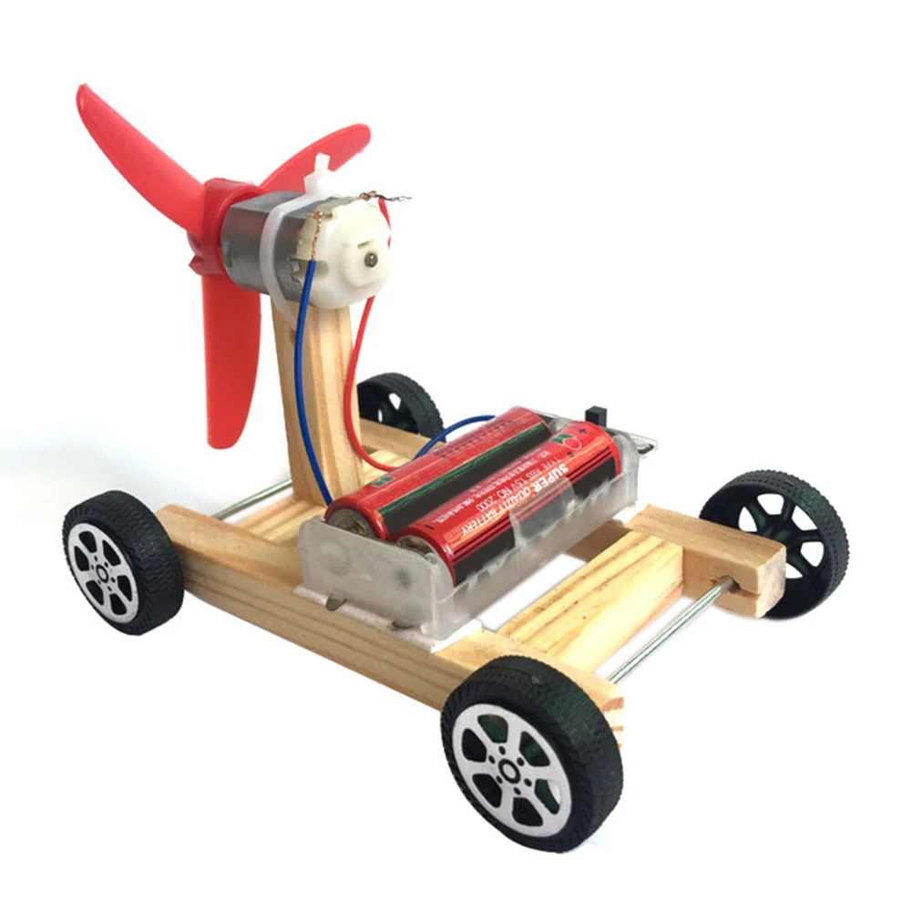 

Wooden DIY Single-wing Wind Car Assembly Model Kit Science Experiment Toys