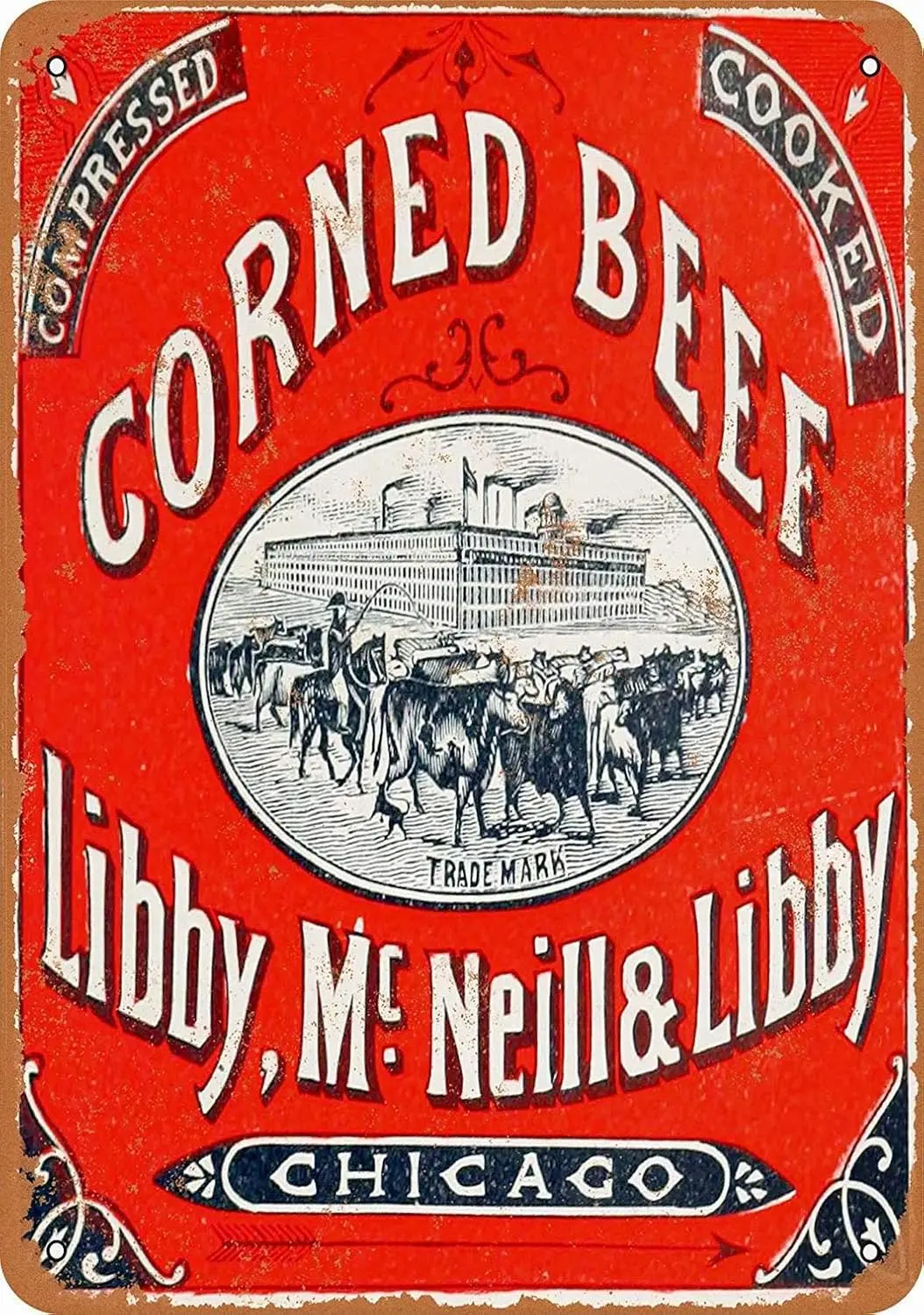 METAL SIGN - Libby Corned Beef Vintage Wall Decor Art-aluminum