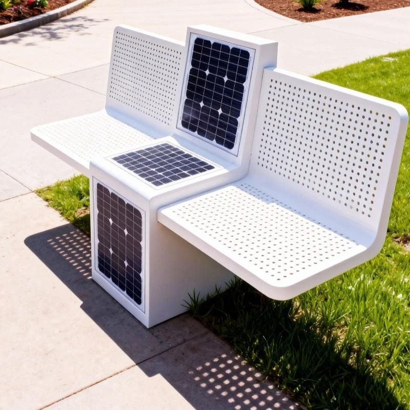 

Solar Seat Photovoltaic Chair Multifunctional Rechargeable Bluetooth Park Bench Bench with Light
