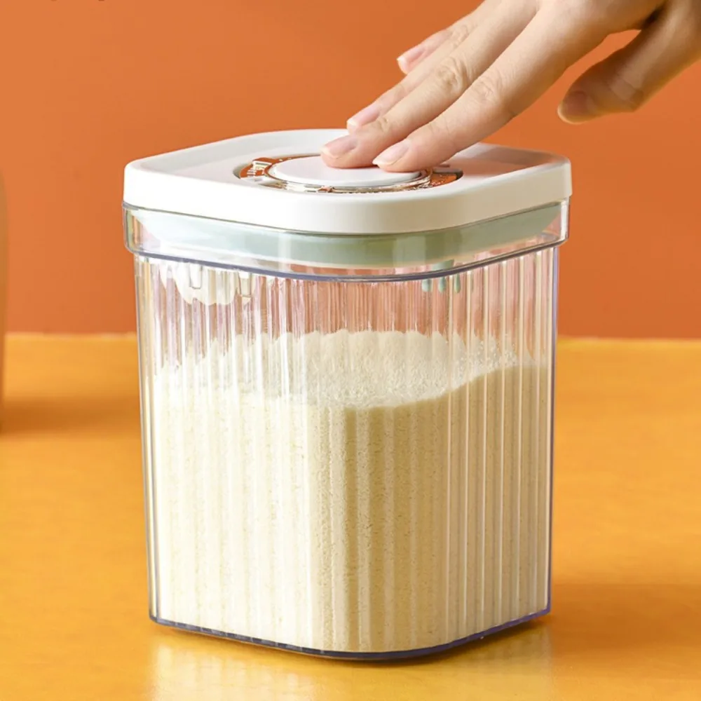 Stripe Pattern Milk Powder Storage Box With Spoon Plastic Milk Powder Can Leakp…