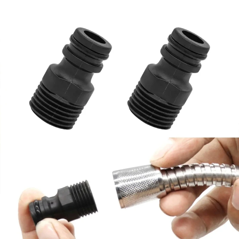 

Durable 1/2Inch Threaded Pipe Connectors Multipurpose Garden Hose Quick Connects Fittings with 1/2Inch Outer Thread M68E