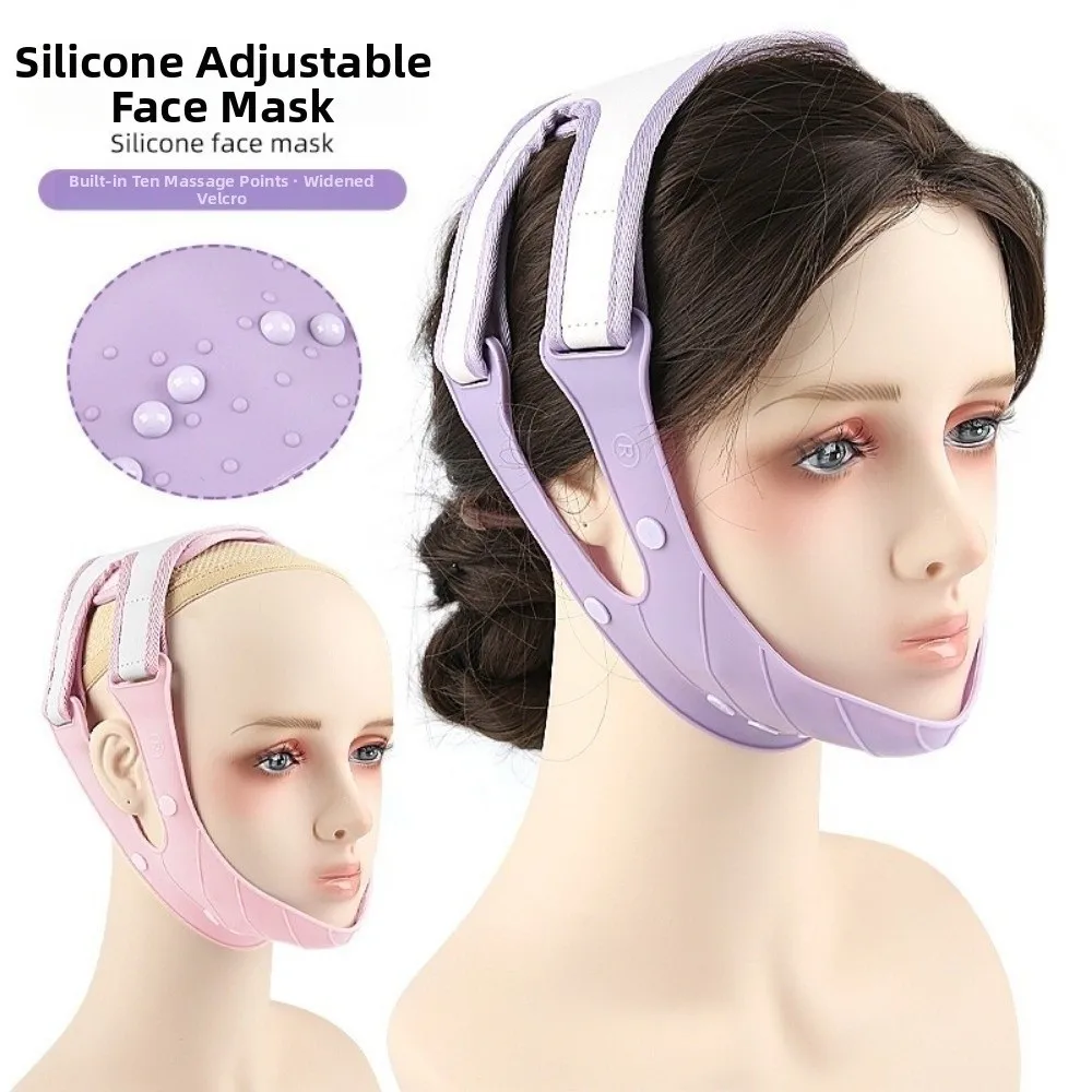 Tighting Reusable Face Strap Adjustable V Shaped V Line Mask Breathable Facial Massage Face Lift Up Strap Jawline Shaping