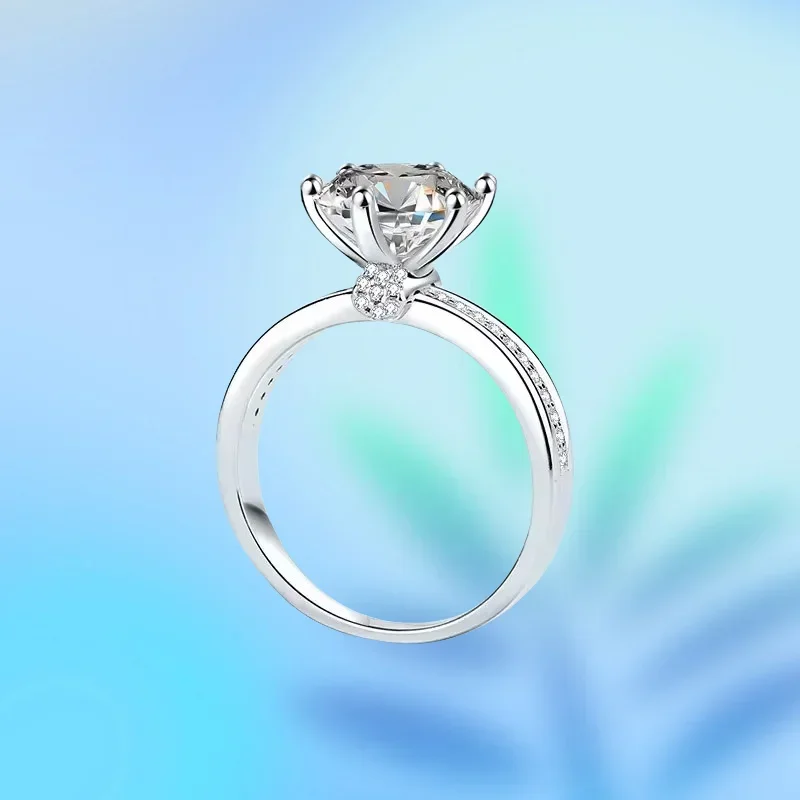 

Кольцо с шестью крапанами из платины PT950 с бриллиантом VVS1 D цвета, 3 карата, муассанит, для влюбленных, на каждый день, для женщин, для свадьбы и вечеринок