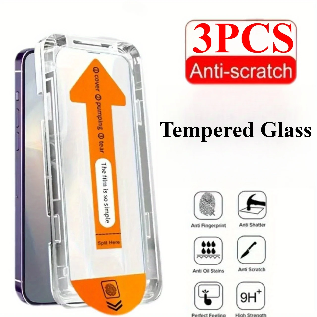 

3 шт. 4K Ultra HD закаленное стекло для Oppo K13 Turbo Pro устойчивое к царапинам для Oppo K13 Turbo с защитой от отпечатков пальцев, глянцевая отделка