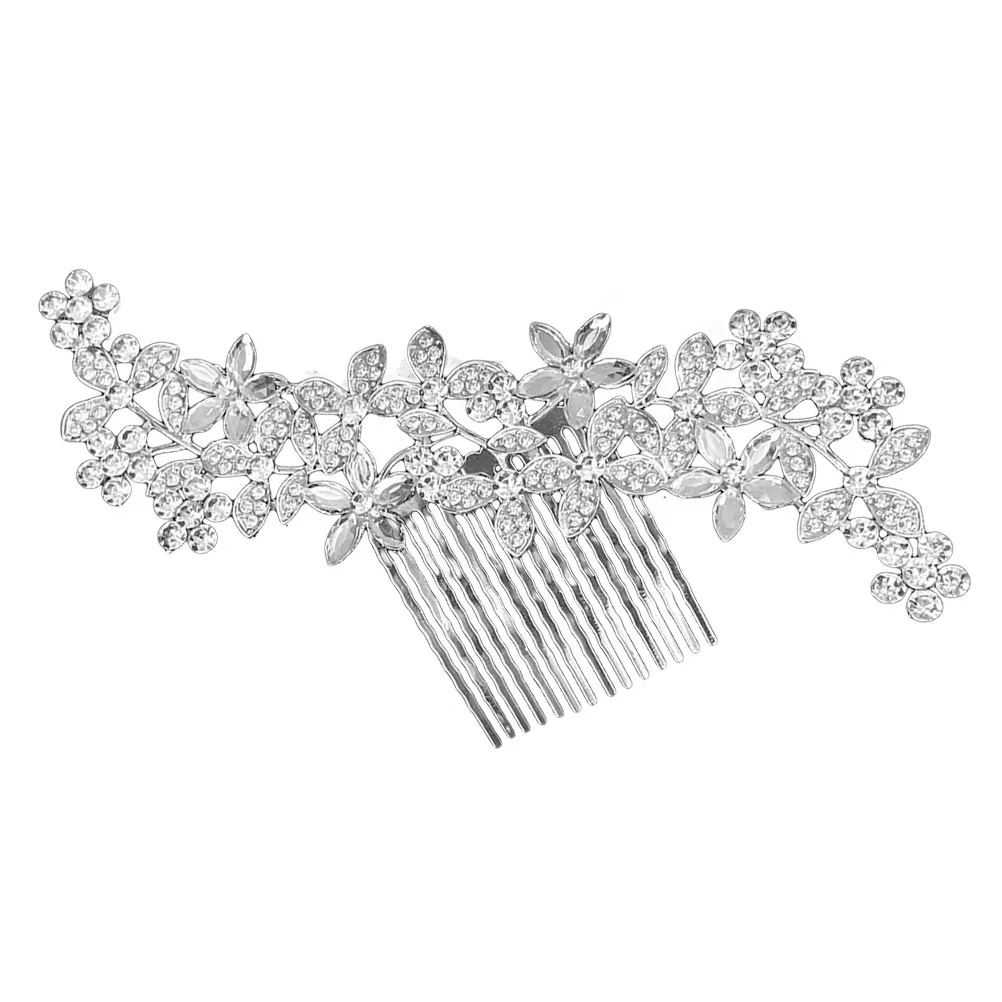 

Свадебная заколка для волос со стразами, элегантная свадебная заколка-гребень, декоративное украшение для волос невесты для свадеб и особых мероприятий