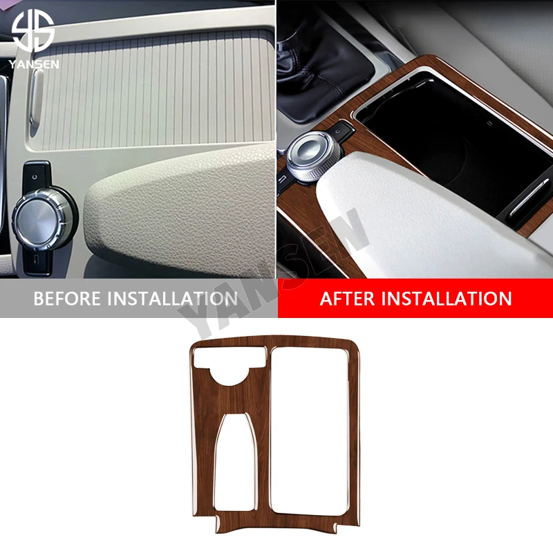 

Car Grain Gear Shift Panel Trim For Mercedes Benz C E W204 2007-2013 W212 2010-2012 Car Interior Decorative Accessories