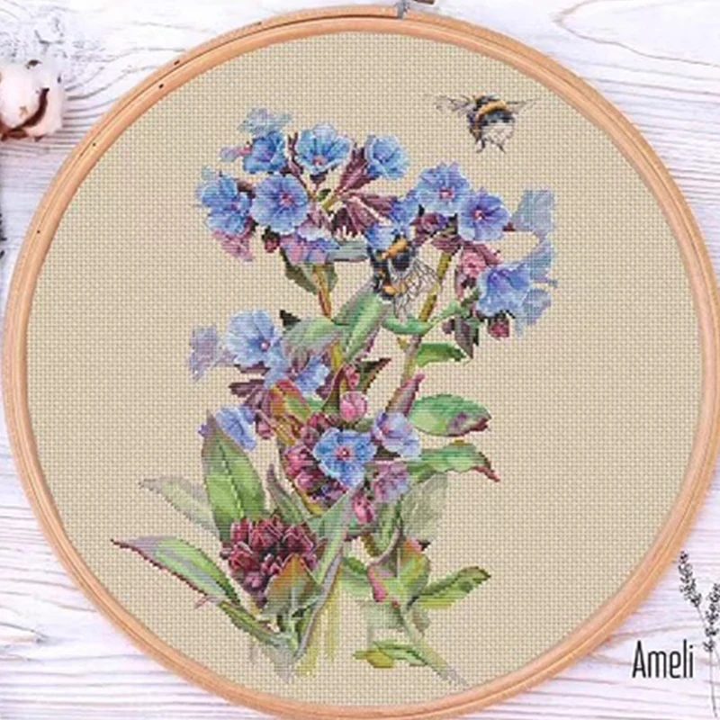 12865 Kreuzstich-Sets für Stickereien, Kreuzstich, Kreuzstich, komplettes Kit, Stich-Kreuzstich-Set, Nadel, Kunst und Handwerk