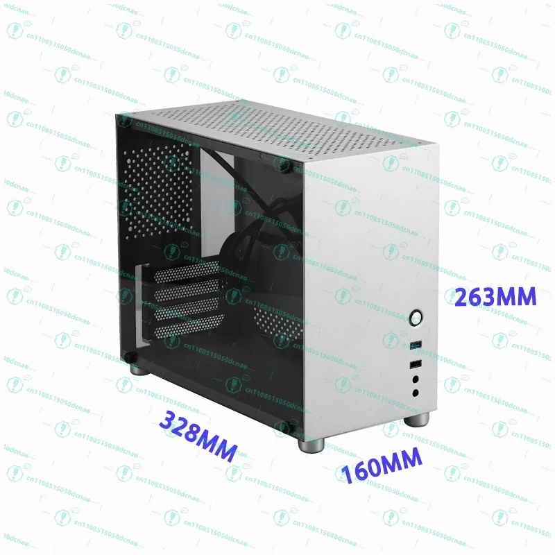 HX100 Handle All Aluminum Gaming Glass Desktop Computer Case SFXATX Power Supply