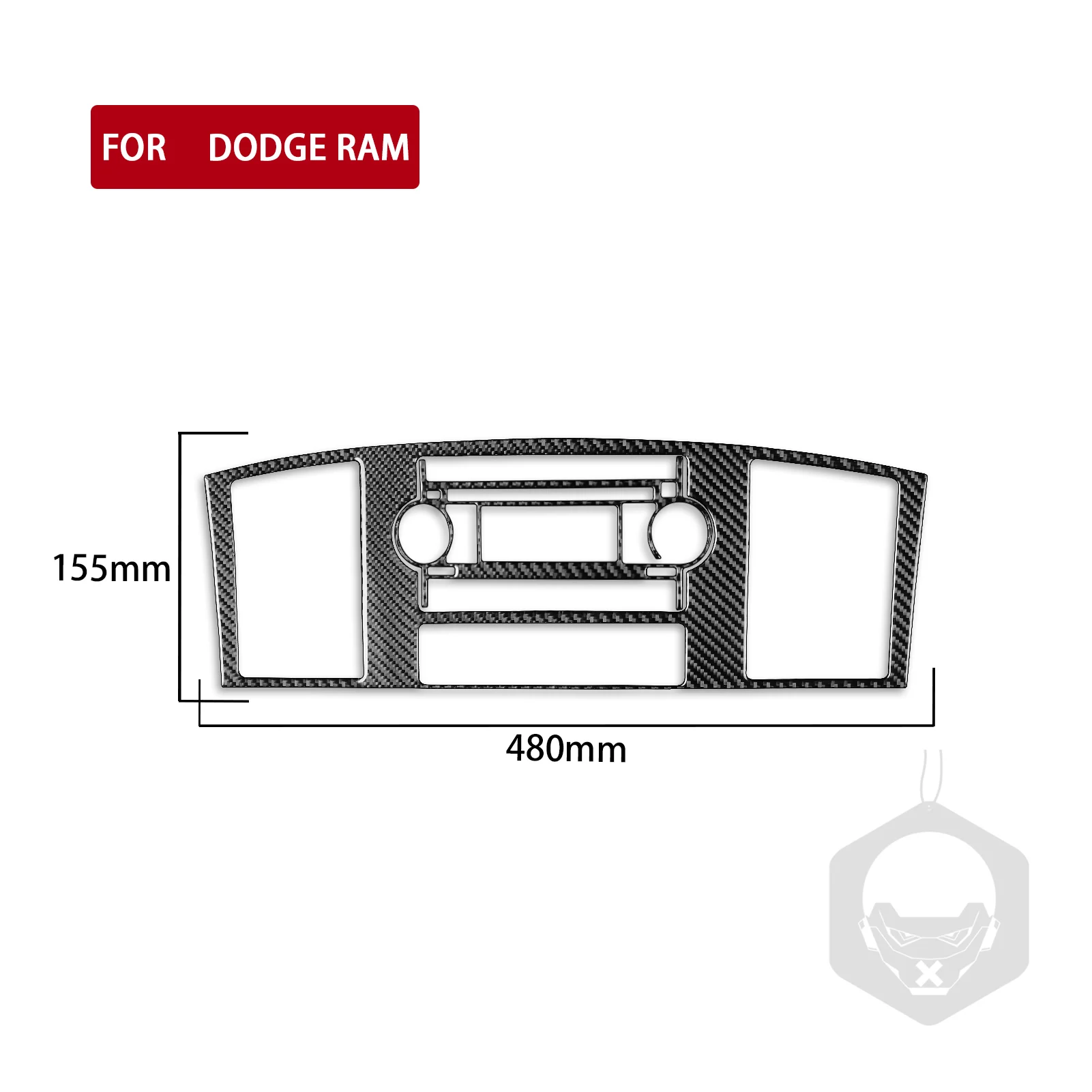 For Dodge Ram Trucks 1500 2006-2008 2500/3500 06-09 Carbon Fiber Central Air Conditioner Outlet Radio Button Trim Cover Sticker