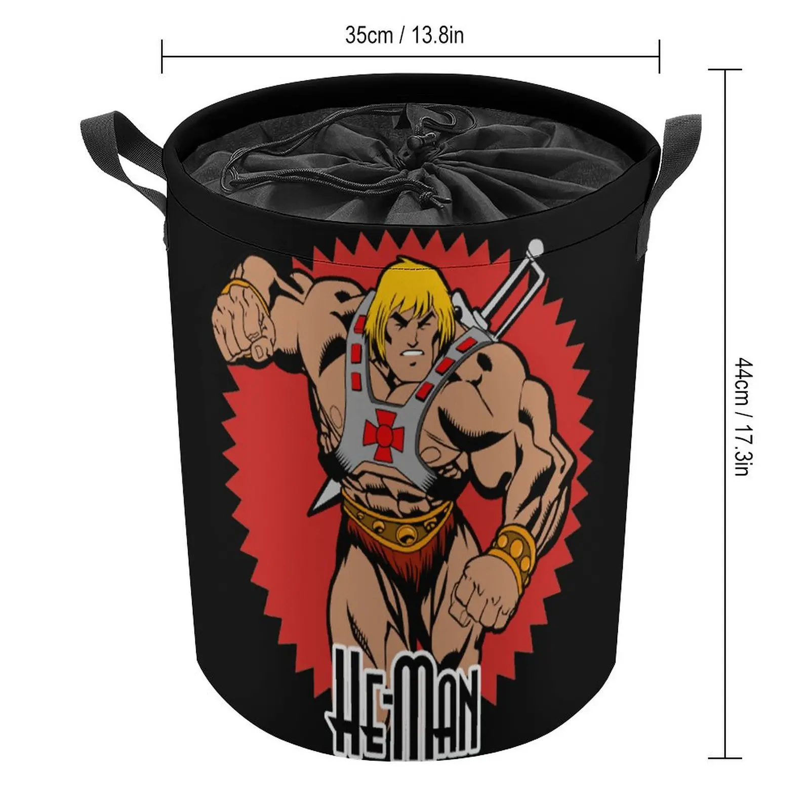 Masters Of The Universe He Man Retro Cla Laundry Basket Storage Tank Large Capacity Funny Graphic Staying Books Super Soft Can B