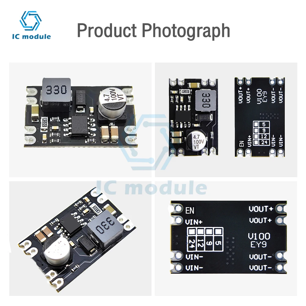 Mini Módulo de refuerzo, placa de aumento, DC-DC, 6V, 10V, 13V, 25V, 100V a 5V, 12V, módulo de potencia reductor, módulo de voltaje electrónico Diy