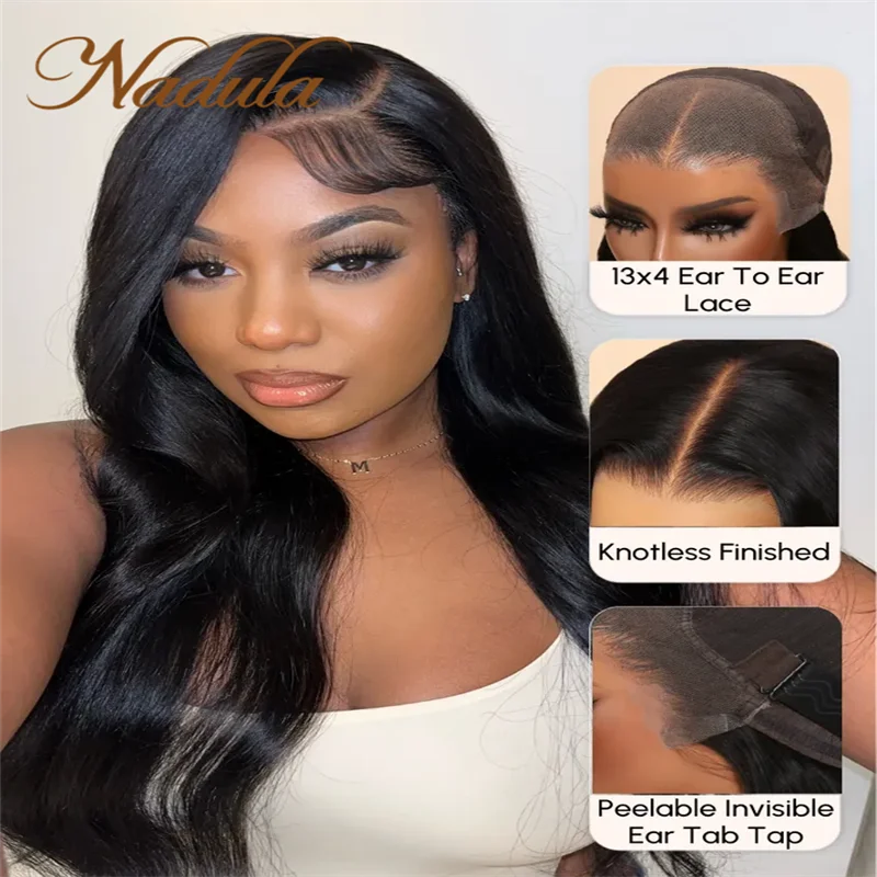 Nadula New Arrival First Ever Glueless 13x4 Frontal Body Wave Wig With Pre Cut Lace And Invisible Knots Lace Frontal Human Hair