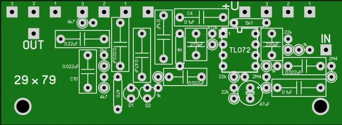 Diy Handmade Effects 5000 Volt Reproduction Distortion Monoblock Effects Board PCB Blank