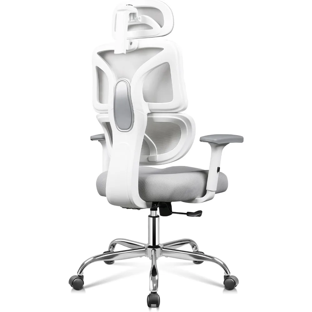 Office Chair Big and Tall Reclining Ergonomic Desk Chair for Long Hours, Comfy Breathable Mesh, Adjustable Armrests