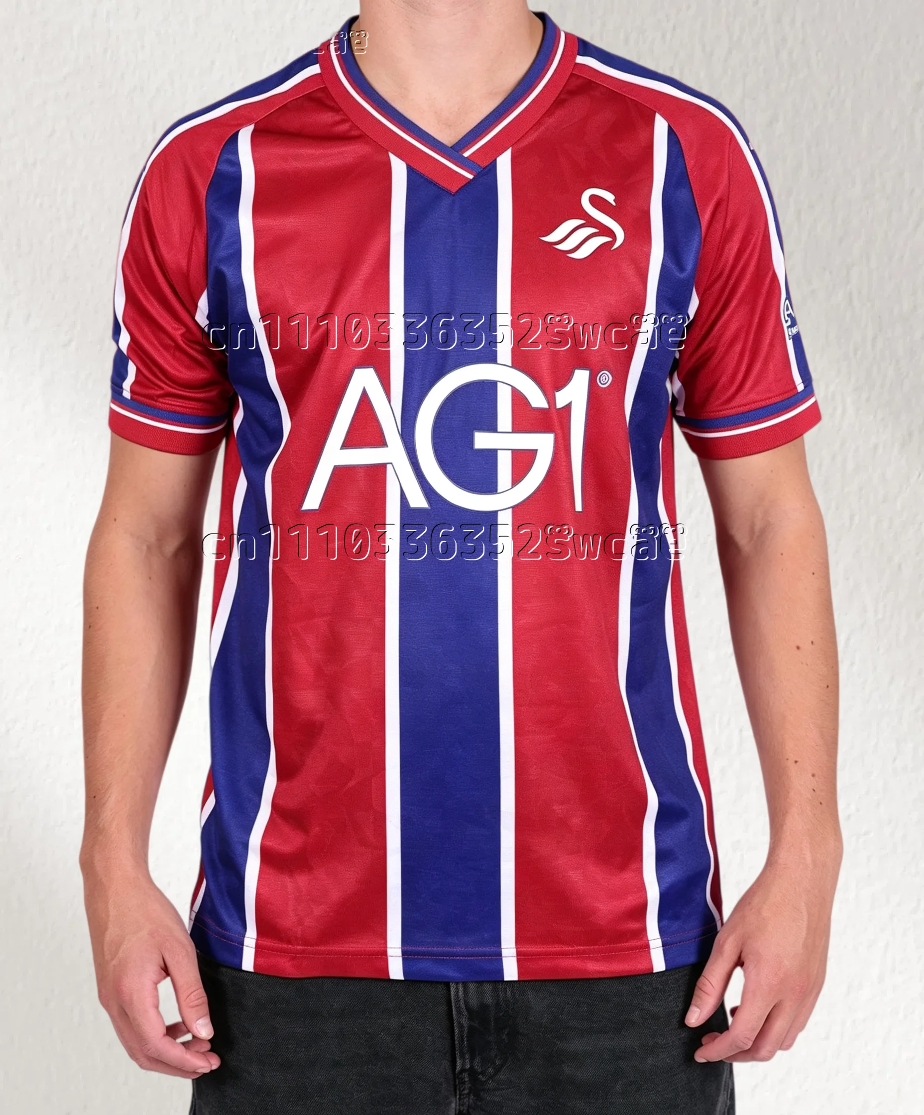 Familien-Partnerlook 26/27 Swansea City Saison Fußballtrikot Kurzarm Unisex Fan-Trainings-Sporttop – Detail 6