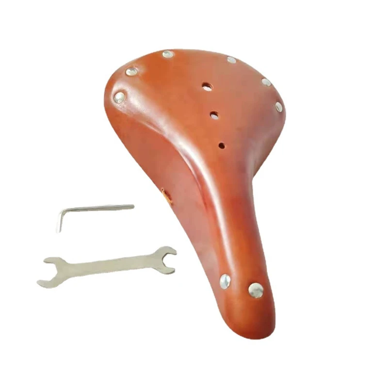 Leather Seat Cushion Bike Saddle Leather Seat Mountain Bike Saddle, Bicycle Accessories, Riding Gear