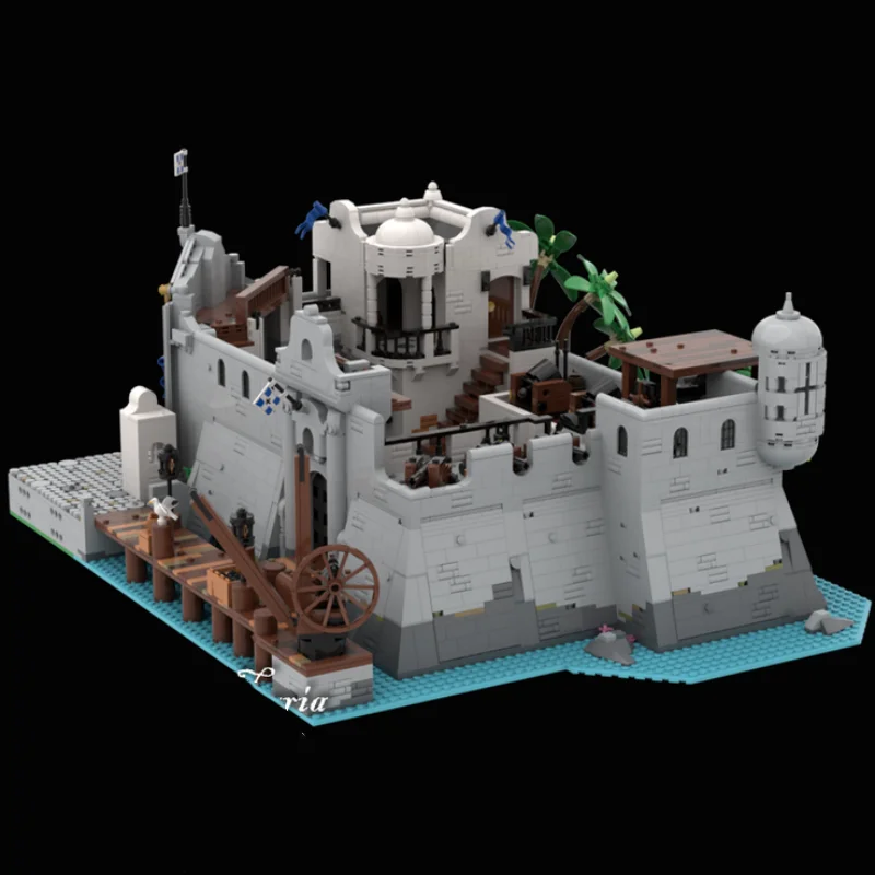 6725PCS MOC Pirate Series Ramura Rada Castle Building Module Creative Assembly Technology Building Blocks Toy Castle Model