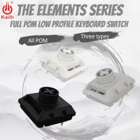 Kailh-interruptores de perfil bajo personalizados, serie Elenments, Teclado mecánico, lineal, táctil, nube negra, interruptor oculto de montaña POM