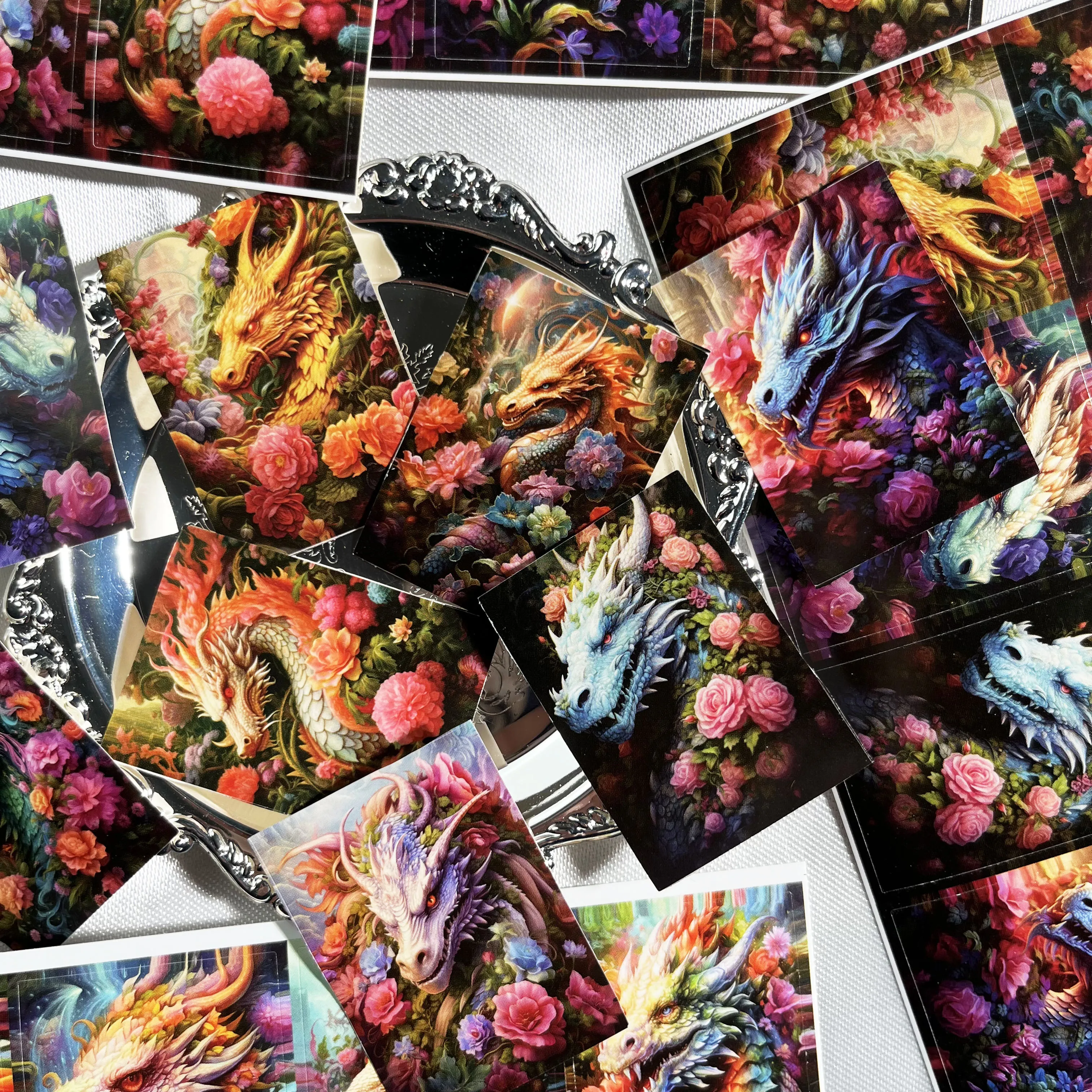 JAIIMAN 72 Stück selbstklebende Aufkleber mit magischem Drachenmotiv, perfekt für Tagebuchbedarf, Scrapbooking-Zubehör, DIY-Handwerk, Clip-Art – Detail 7