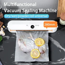 Electric Vacuum Sealer Dry Wet Food Sealed Packaging Machine Kitchen Household Food Storage Seal Touch Key With 10pcs Bags