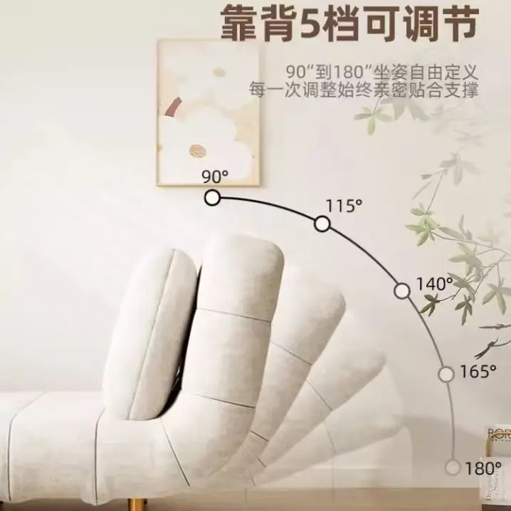 Folding sofa bed, double small apartment cream wind sofa, multi-functional and simple
