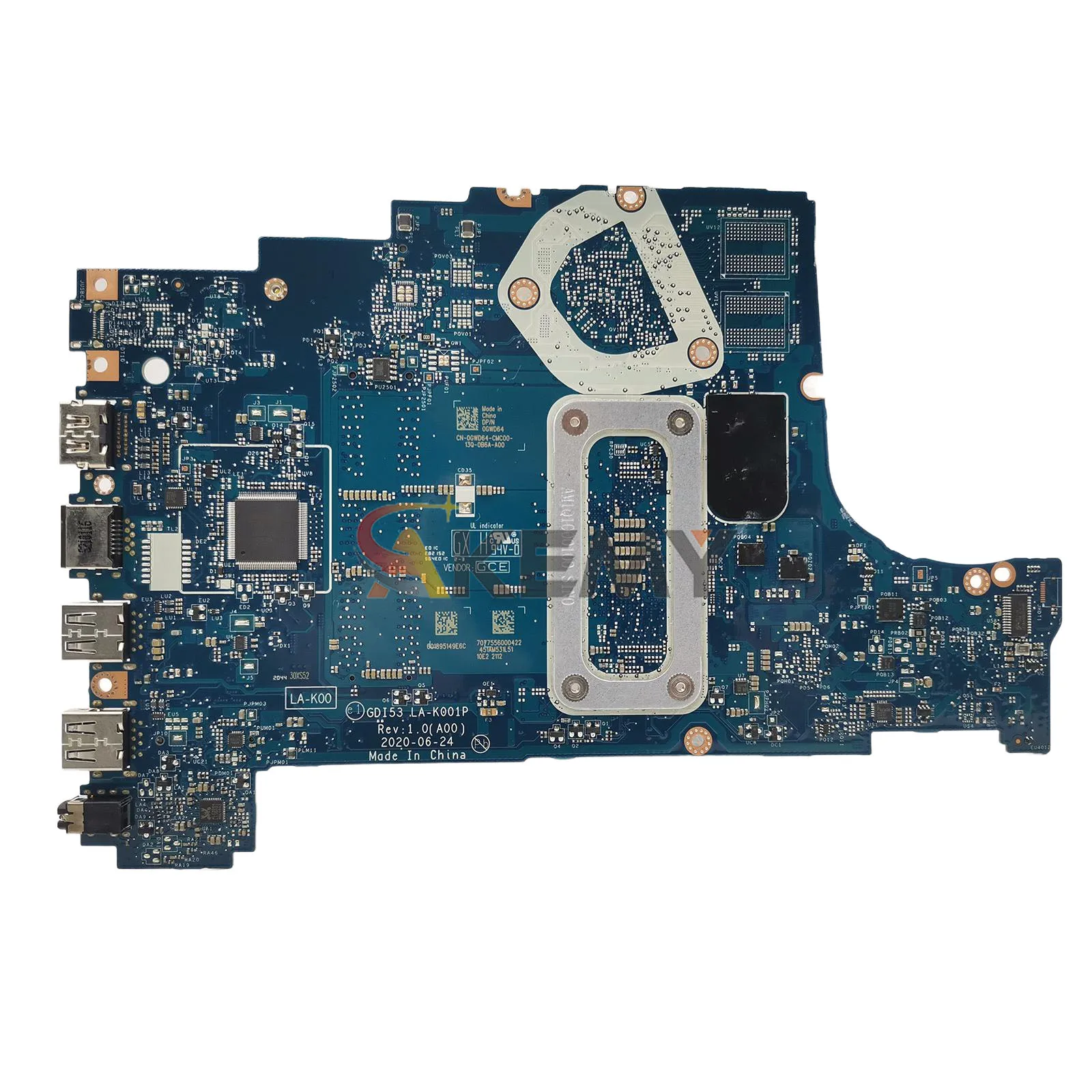 LA-K001P dengan Motherboard Laptop CPU R5 R7 untuk Mainboard Notebook Dell Inspiron 3505 0GWD64 0P92W5 05HPX6 100% Diuji OK