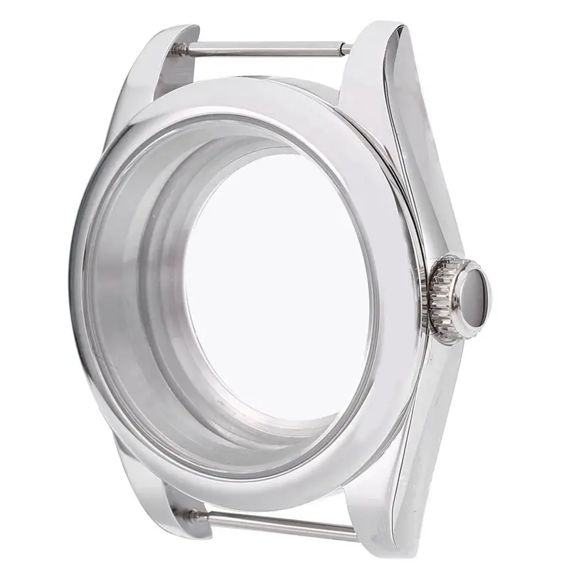3Pcs 39Mm Stainless Steel Polished Case Sapphire Glass Fit NH35/NH35A NH36/NH35A Movement,Transparent Back Cover