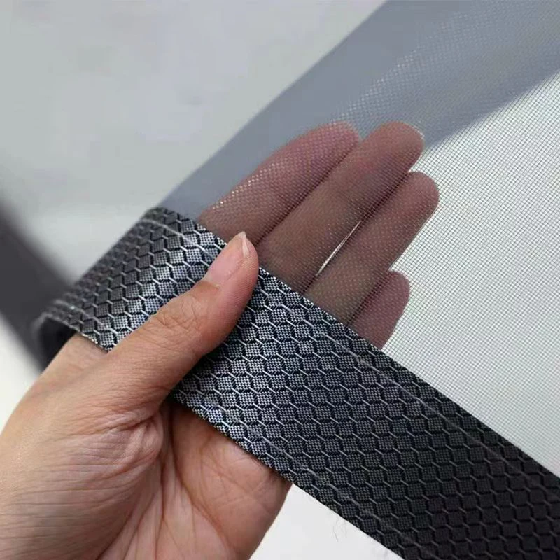 Summer Grey Double Opening Mosquito Proof Door Curtain, Magnetic Screen Door, Self-Adhesive Fly and Insect Proof Partition Curta