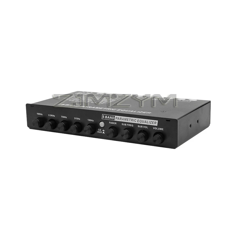 5 Band Car Equalizer ​Professional EQ Tuning Audio Equalizer Crossover Amplifier Parametric Equalizer Multifunctional Car Audio