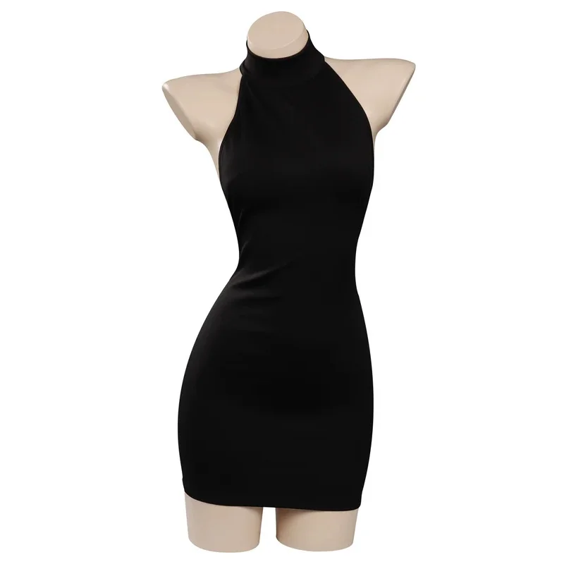RT01 Vermeil Cosplay Sexy Dress Women Costume Anime Vermeil In Gold Roleplay Fantasia Black Halter Neck Backless Bodycon Min*Jk2