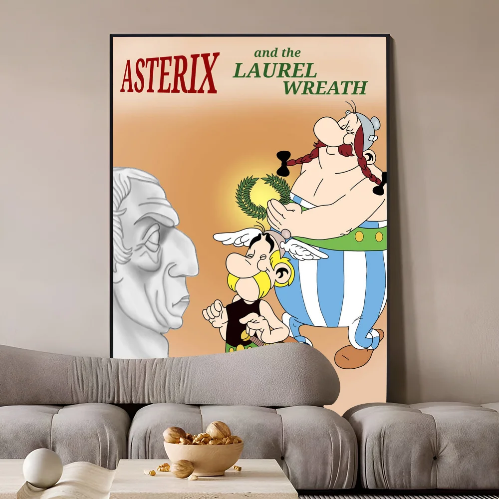 Cartoon Asterix Et Obelix Manga Poster Whitepaper Poster Vintage Room Bar Cafe Decor Vintage Decorative Painting