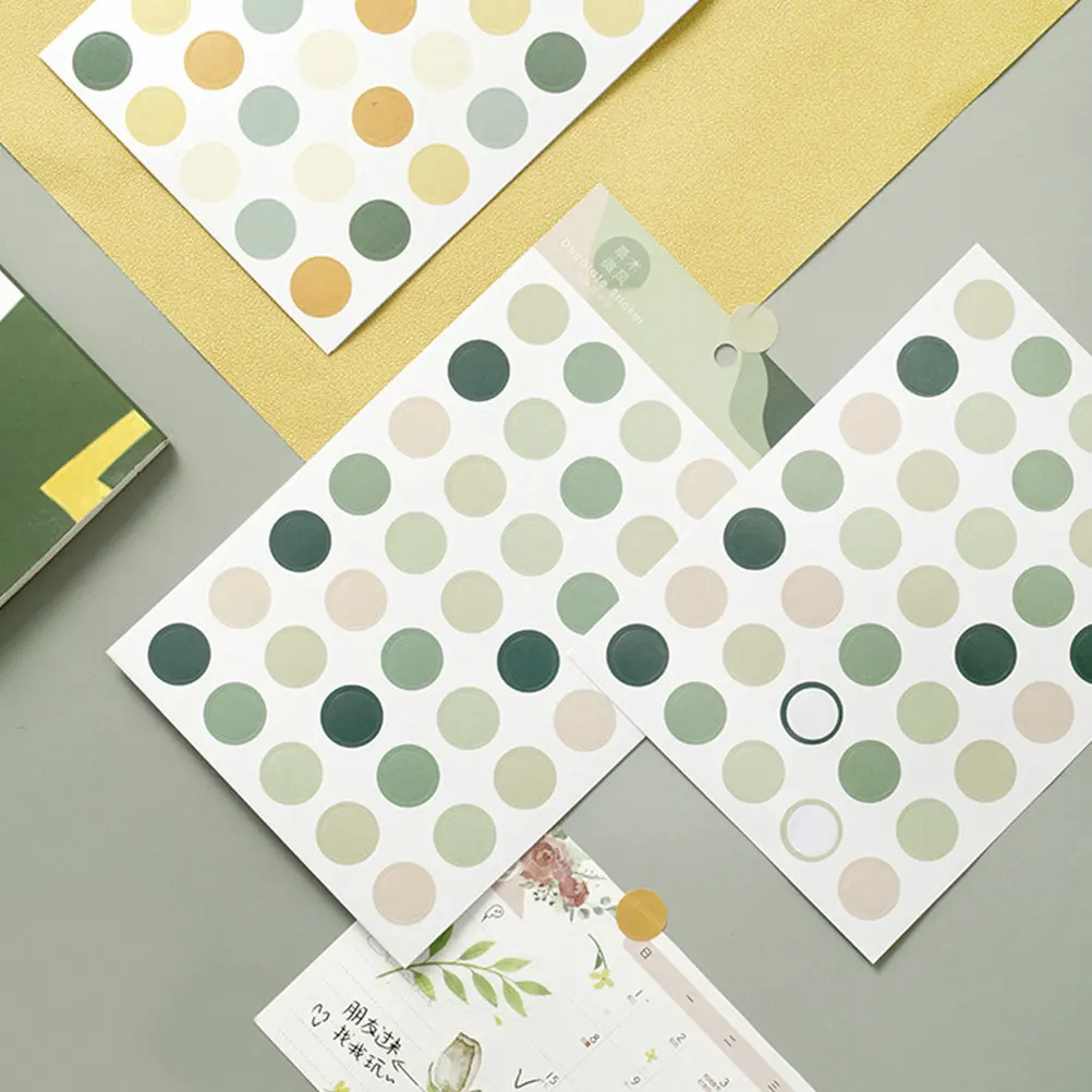

20 Sheets Colorful Circle Dot Stickers Coding Labels for DIY Planner Scrapbook Journal Decoration Self-Adhesive Seal Stickers