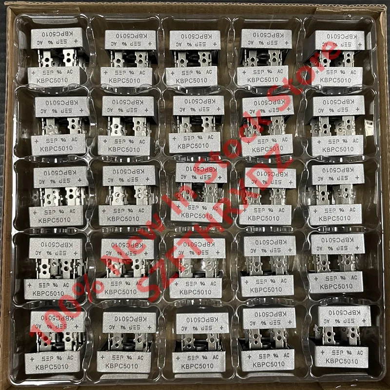 100% NEW ORIGINAL KBPC5010 DIP-4 KBPC-4 Rectifier Bridge Diode Single 1KV 50A 4-Pin (2PCS)