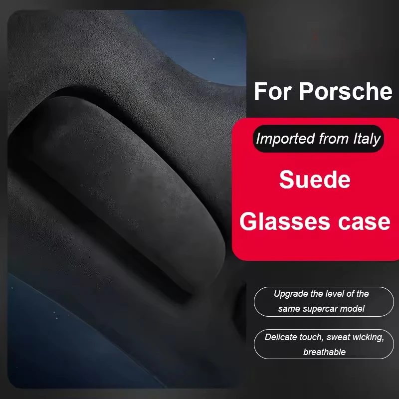 

Super Suede Car Interior Refitted Roof Handle Glasses Case Sunglasses Box Storage Organizer For Porsche Palamera Cayenne Macan