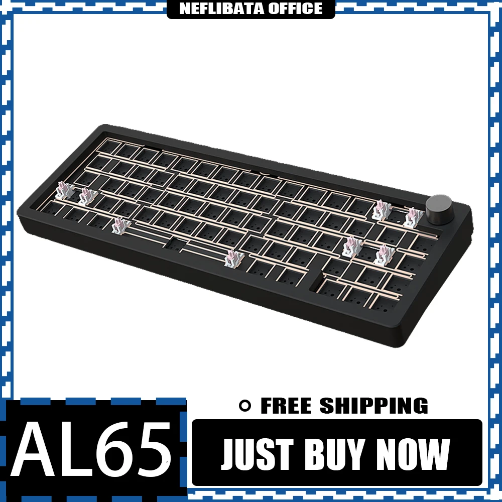 

Механическая клавиатура Black Snake AL65, беспроводная алюминиевая Проводная игровая клавиатура с Bluetooth, 2,4 ГГц